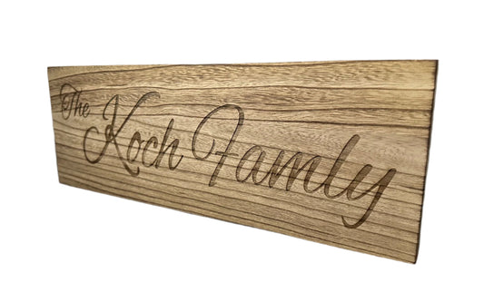 Custom Name Wood Sign - Large