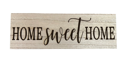 Home Sweet Home - Engraved Wood Sign (Small)