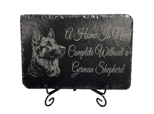 German Shepherd Slate Display - A Home is Never Complete