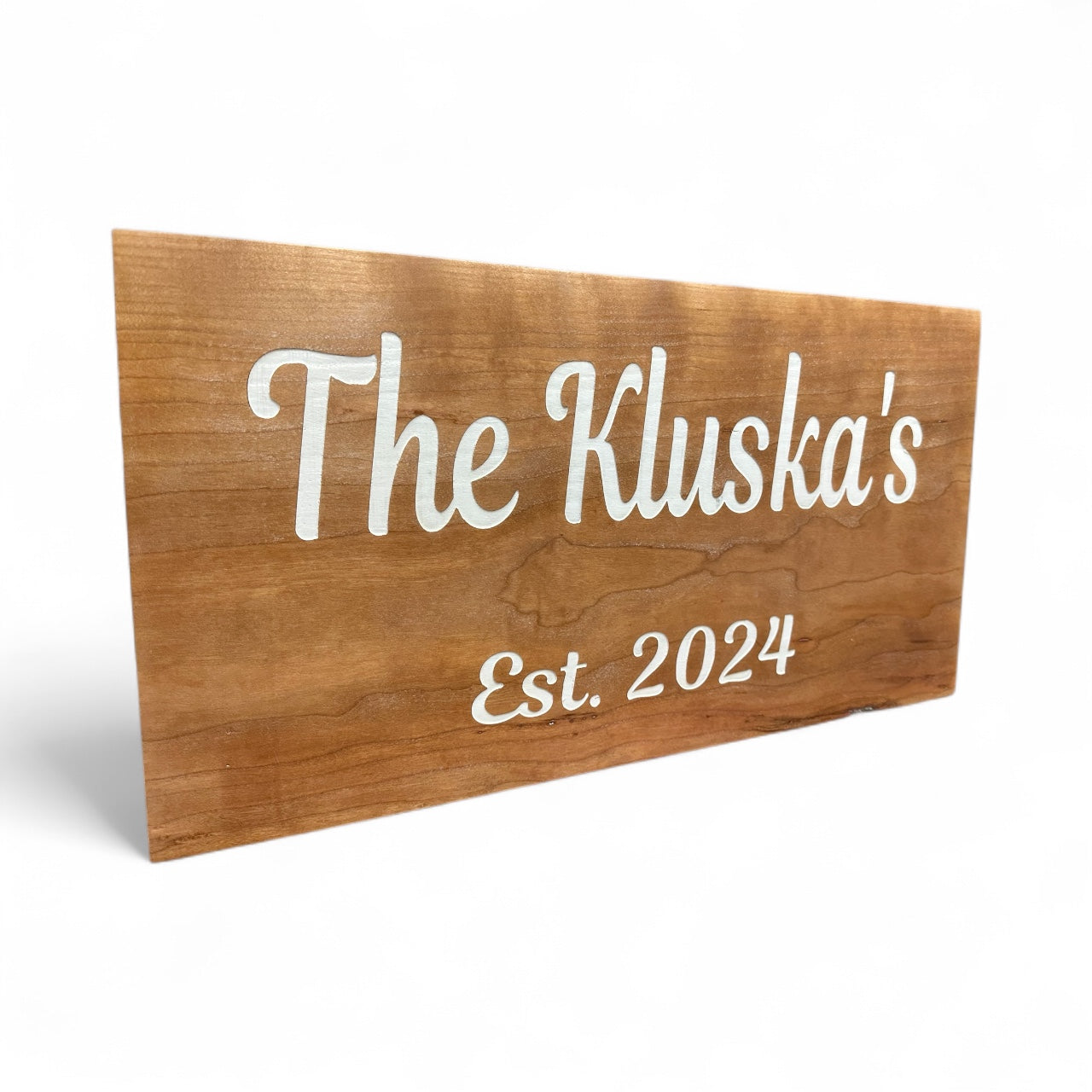 Family Name Engraved Wood Sign