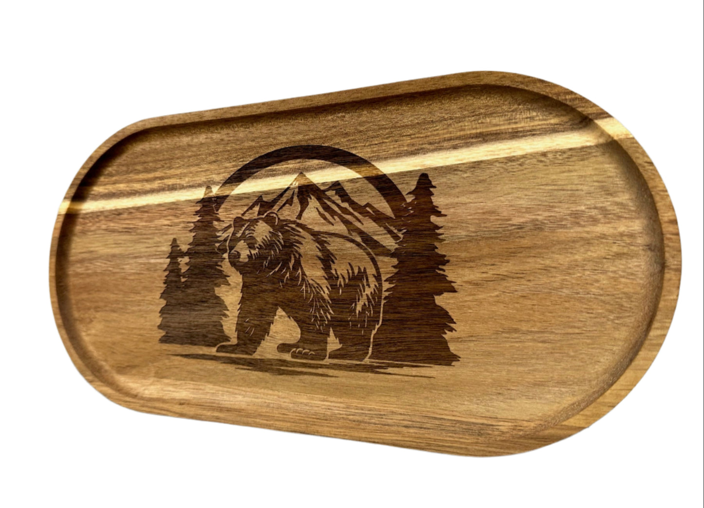 Bear Acacia Wood Serving Tray