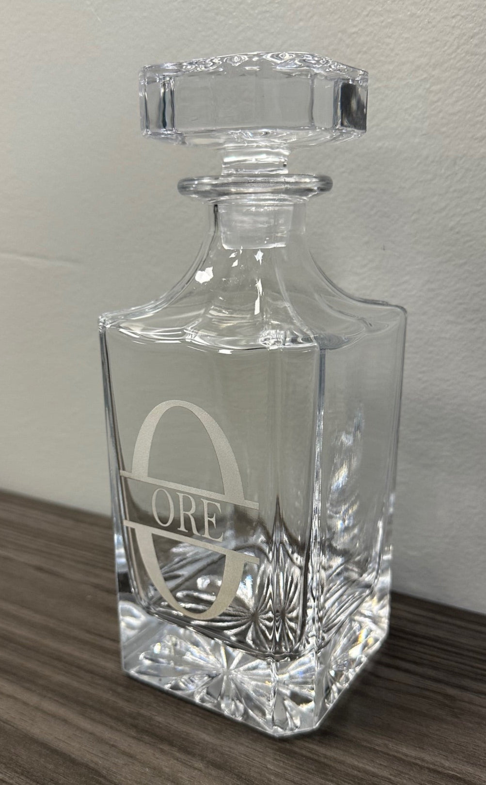 Custom Engraved Whiskey Decanter 25 oz