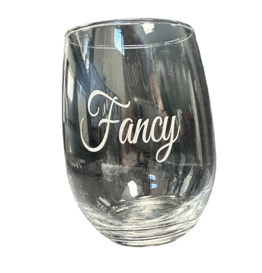 Engraved Stemless Wine Glass