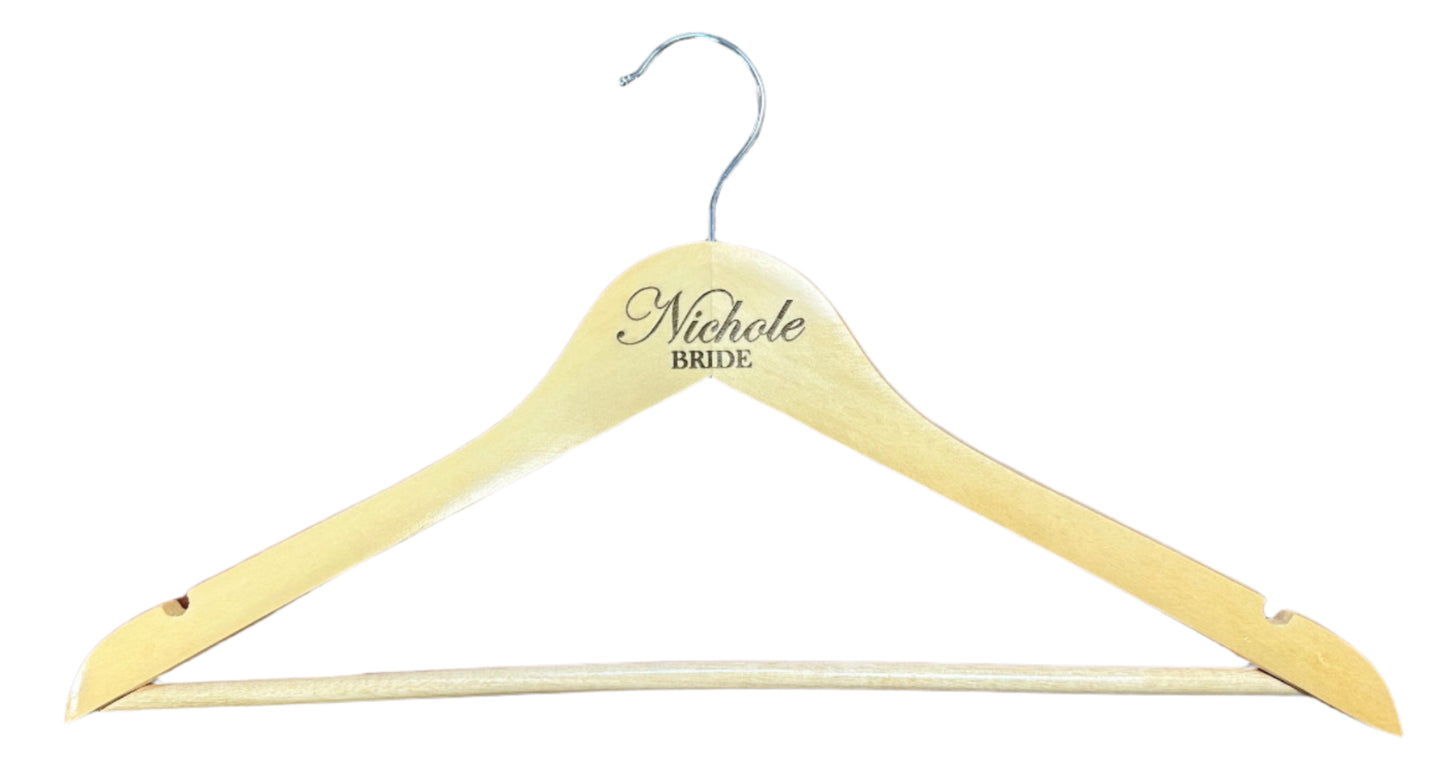 Custom Wood Bridal Hanger