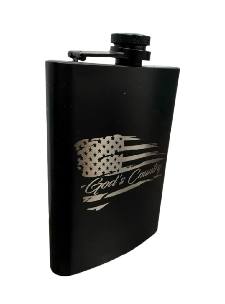Black Flag God's Country Metal Flask