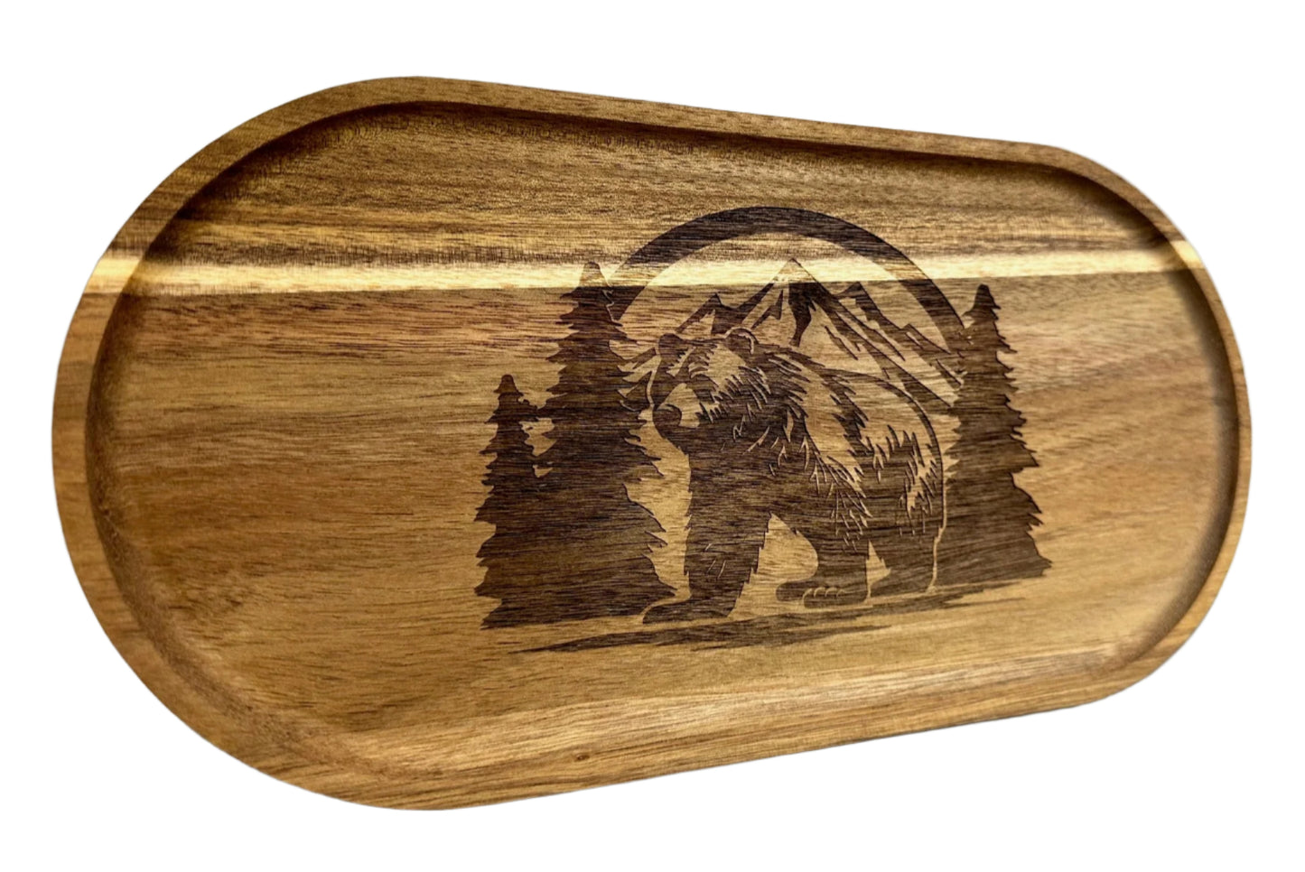 Bear Acacia Wood Serving Tray