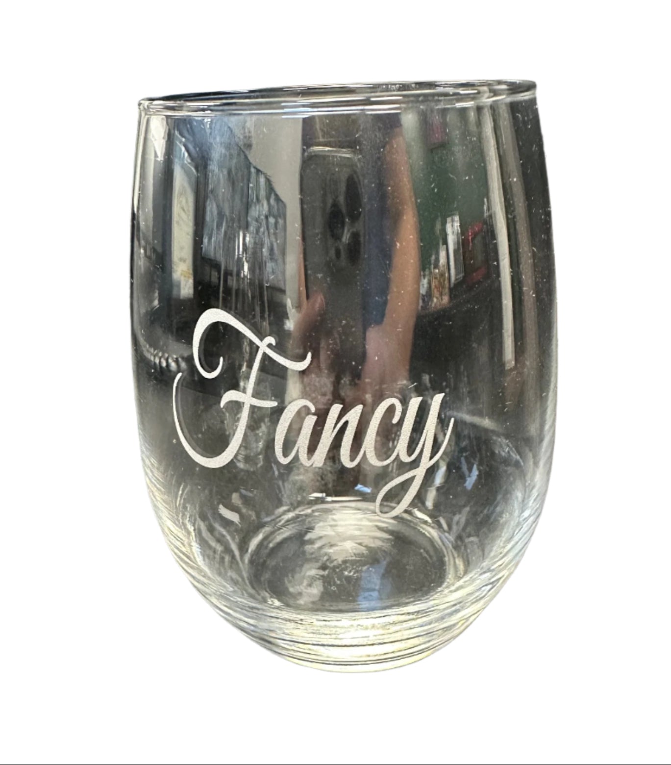 Engraved Stemless Wine Glass