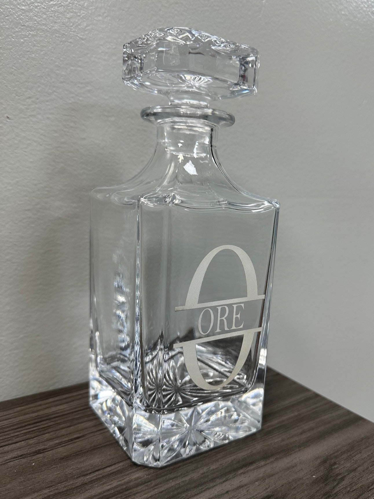 Custom Engraved Whiskey Decanter 25 oz