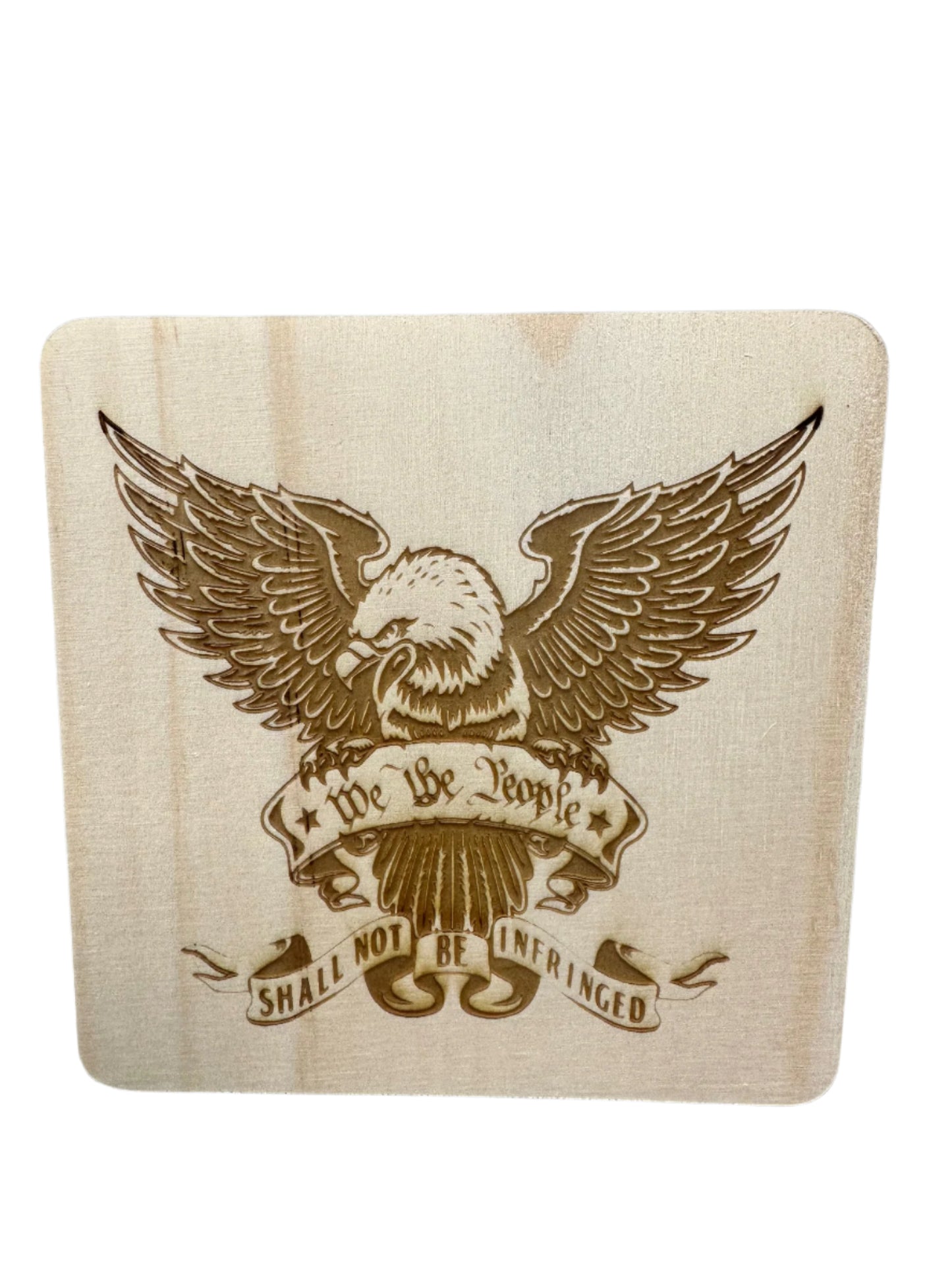 We The People Wood Coaster