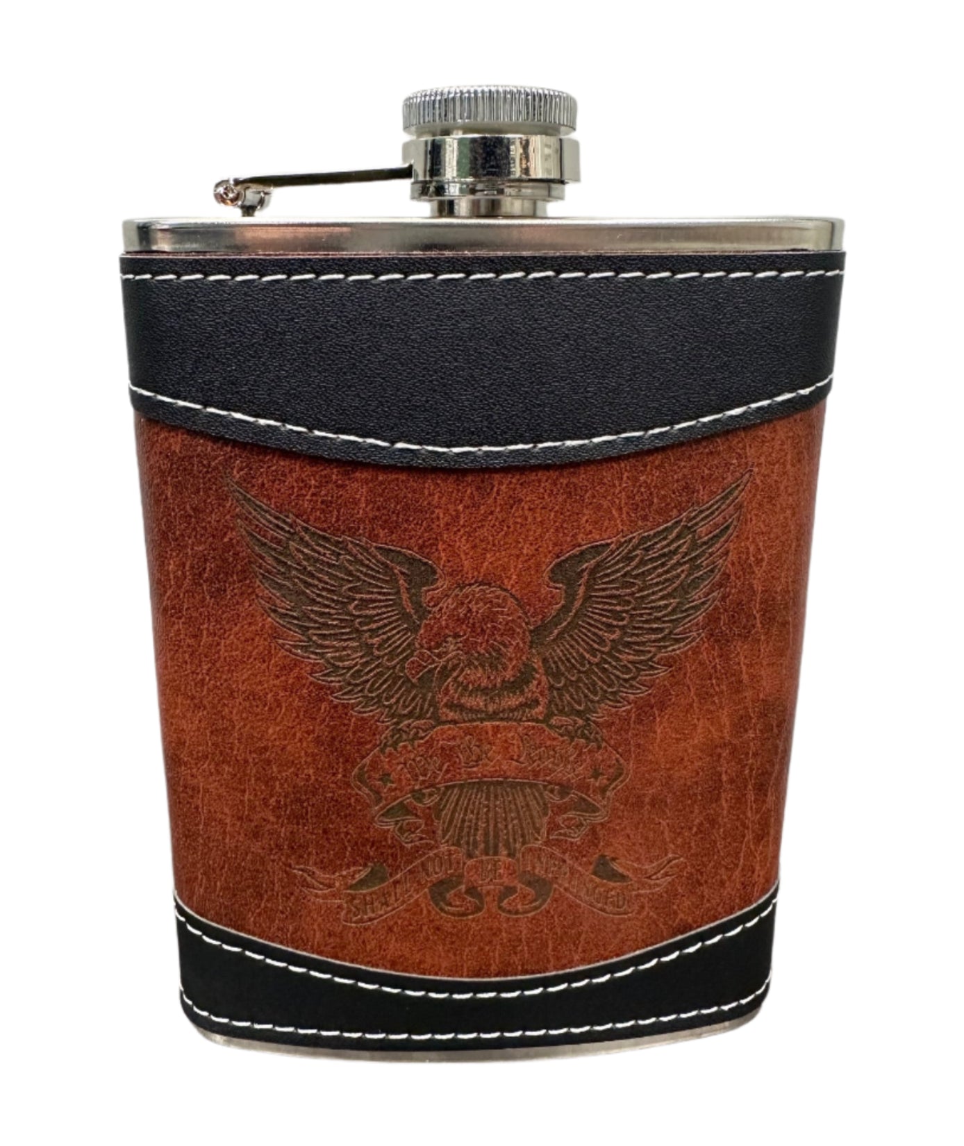 Custom Engraved Leather Flask