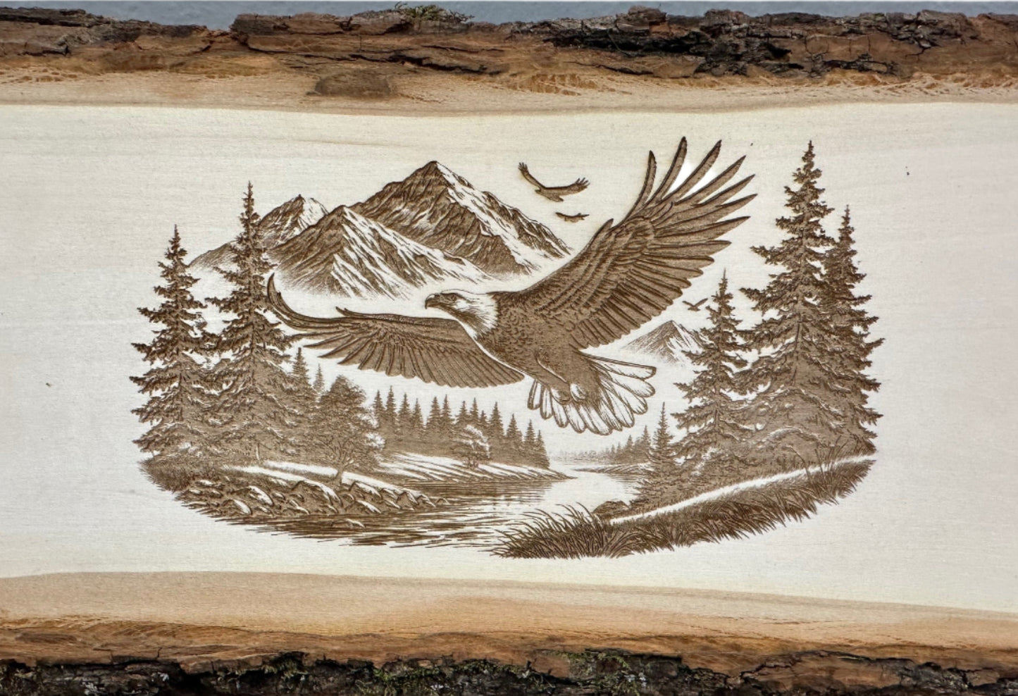 Eagle Rustic Wood Sign