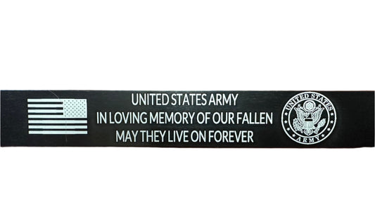 Black Metal Memorial Bracelets-Military/Police/Fire