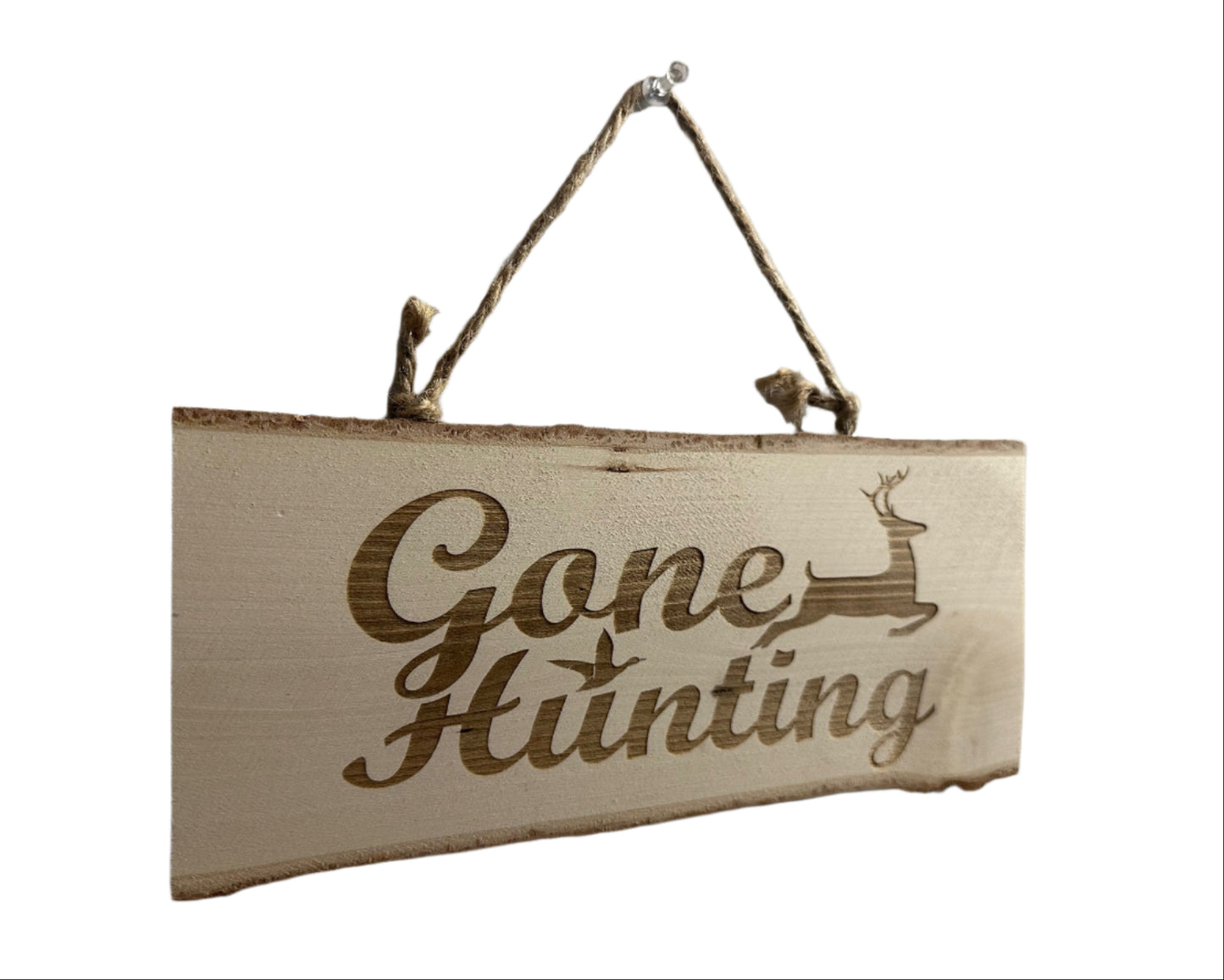 Gone Hunting - Engraved Wood Sign