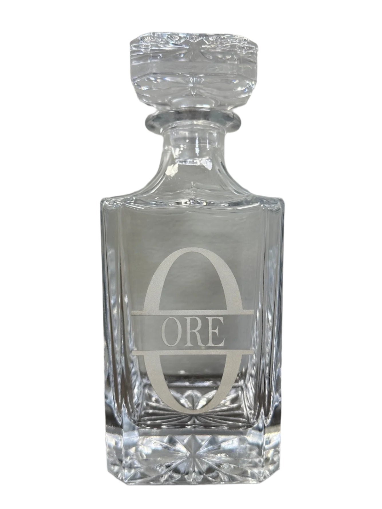 Custom Engraved Whiskey Decanter 25 oz