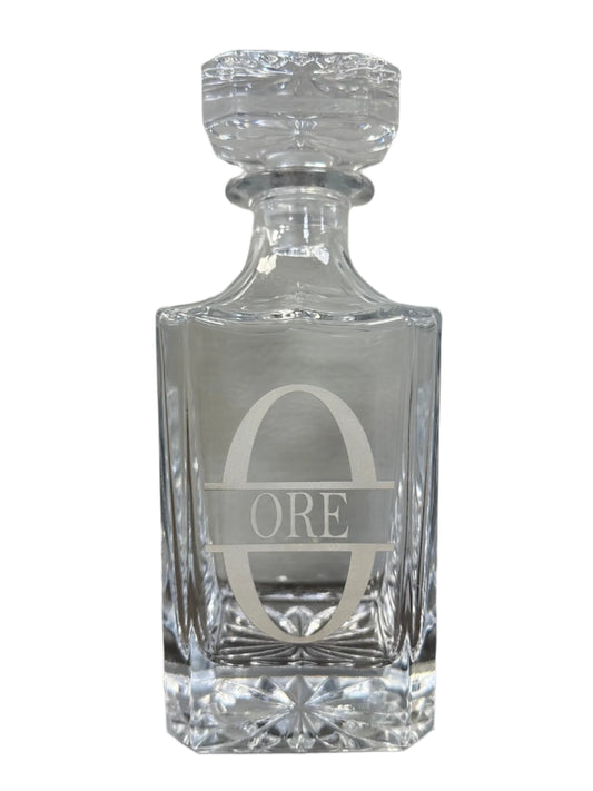 Custom Engraved Whiskey Decanter 25 oz