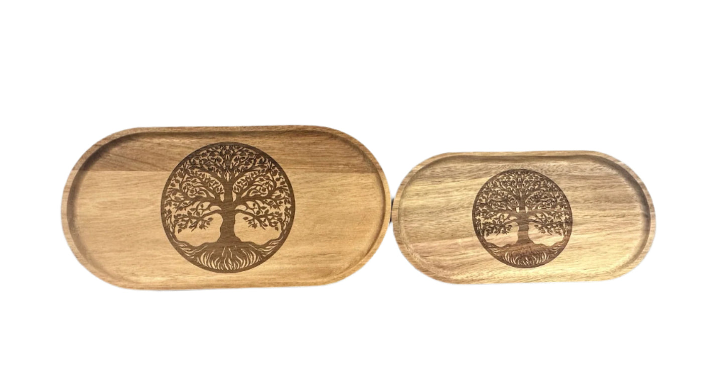 Tree Acacia Wood Serving Tray