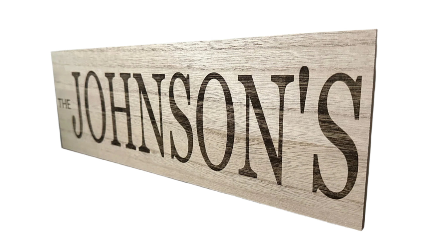 Custom Name Wood Sign - Small