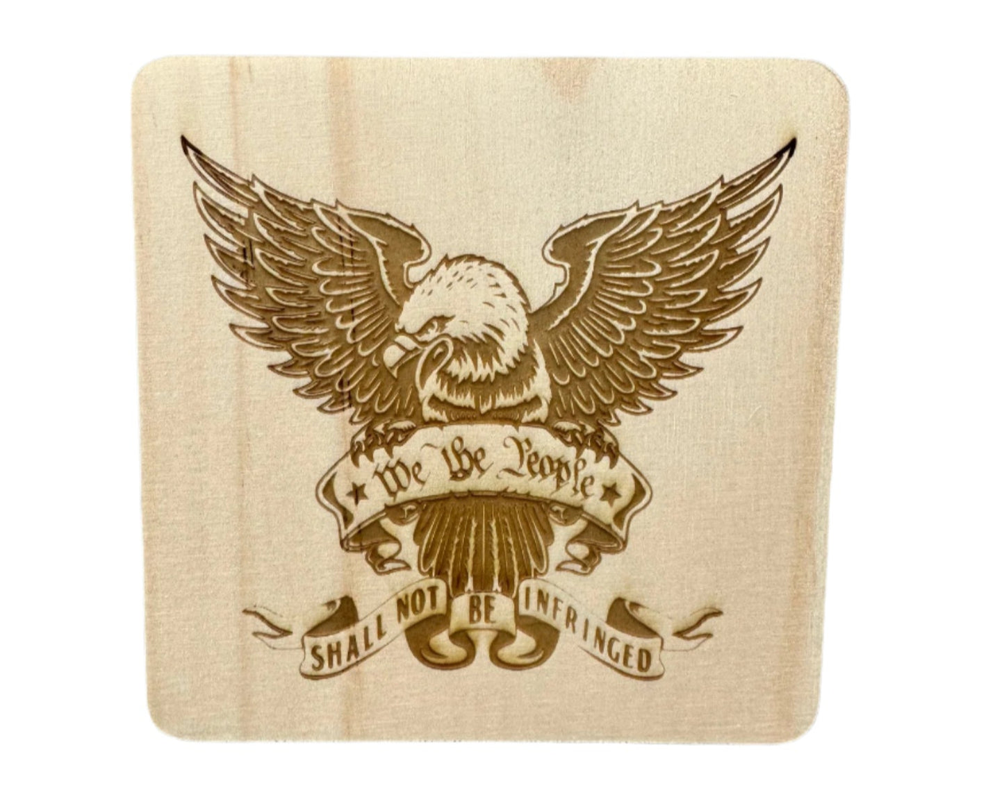 We The People Wood Coaster