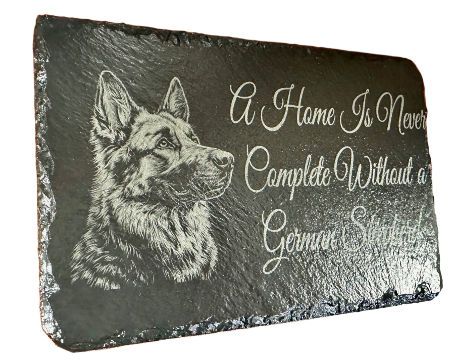 German Shepherd Slate Display - A Home is Never Complete