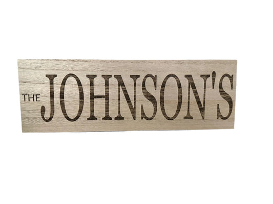 Custom Name Wood Sign - Small