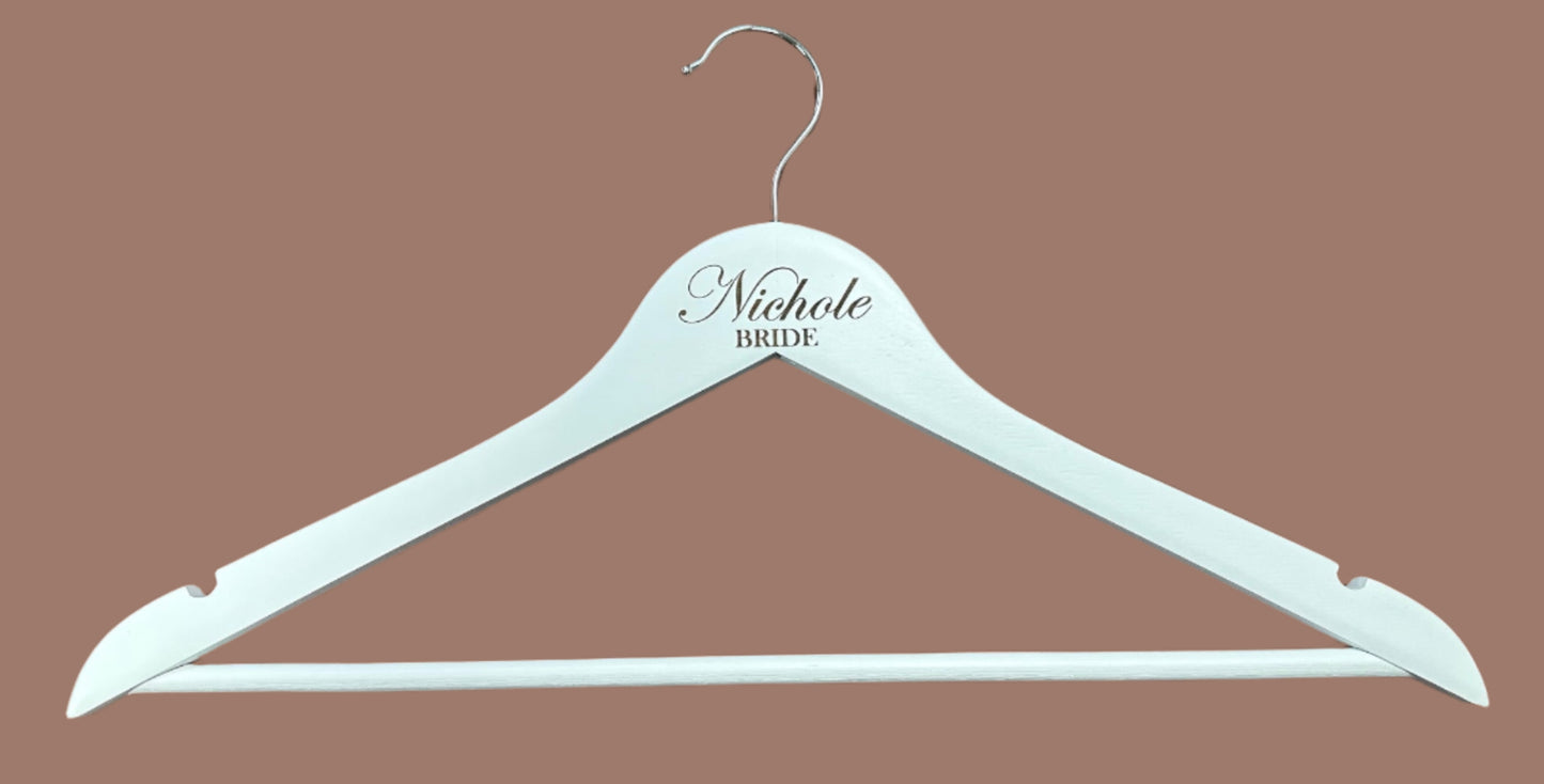 Custom Wood Bridal Hanger