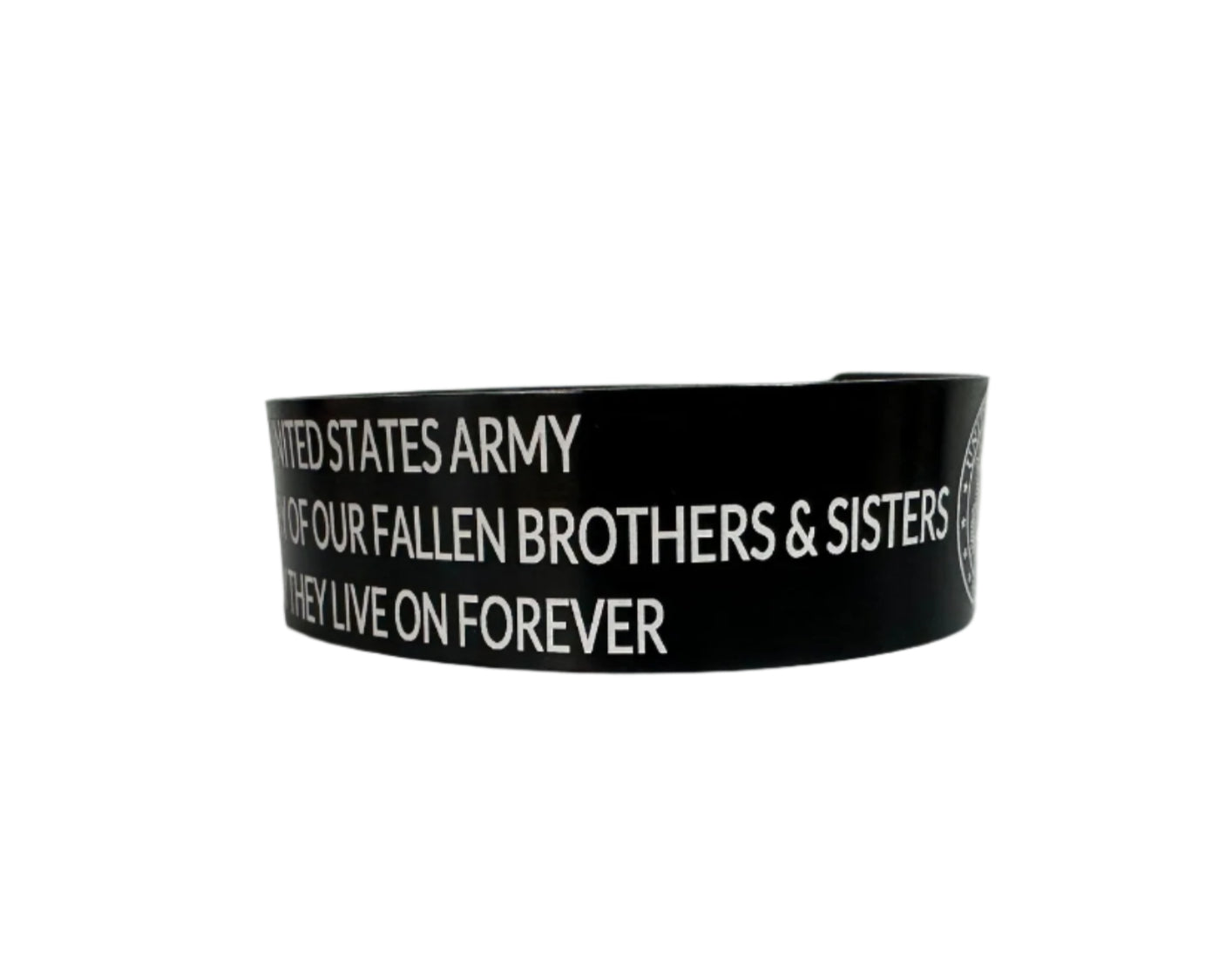 Black Metal Memorial Bracelets-Military/Police/Fire