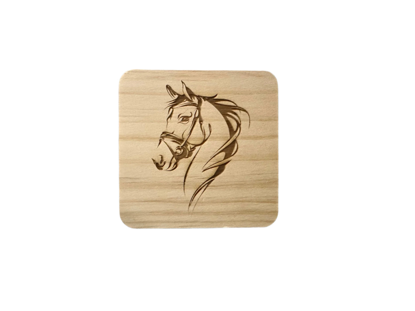 Wood Horse Coaster