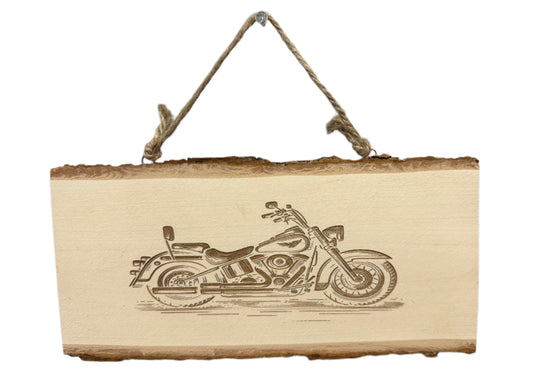 Motorcycle Engraved Wood Sign